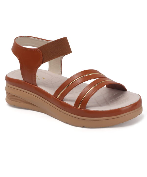 Stylish Women's Wedge Sandals Platform Heels-tan-72