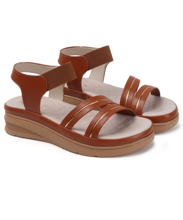 Stylish Women's Wedge Sandals Platform Heels-tan-75