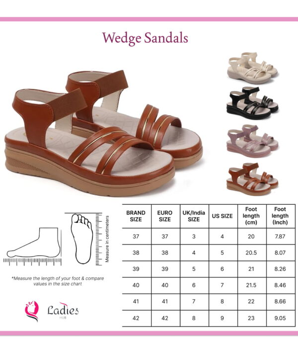 Stylish Women's Wedge Sandals Platform Heels-tan-77