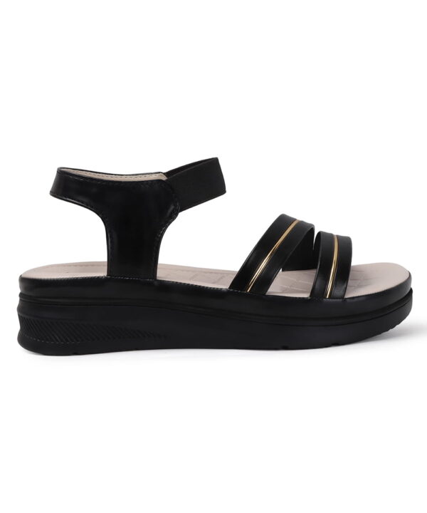 Wedge Sandals Platform Heels -black-82