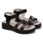 Wedge Sandals Platform Heels -black-86