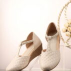Wedge Sandals for Women Stylish-Cream