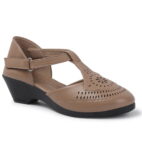 Women's Wedge Sandal Low Heel-Begie-13