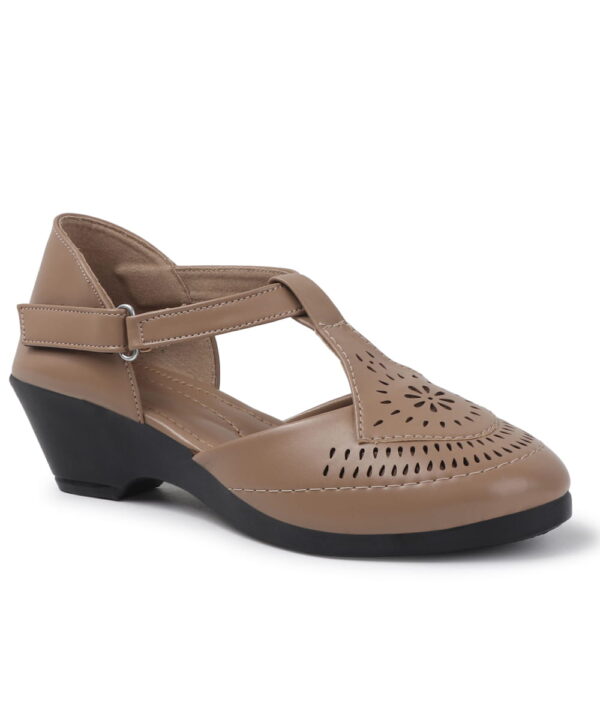 Women's Wedge Sandal Low Heel-Begie-13 Women's Wedge Sandal Low Heel-Begie-13