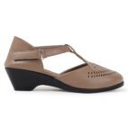 Women's Wedge Sandal Low Heel-Begie-14