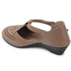 Women's Wedge Sandal Low Heel-Begie-15