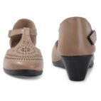 Women's Wedge Sandal Low Heel-Begie-16