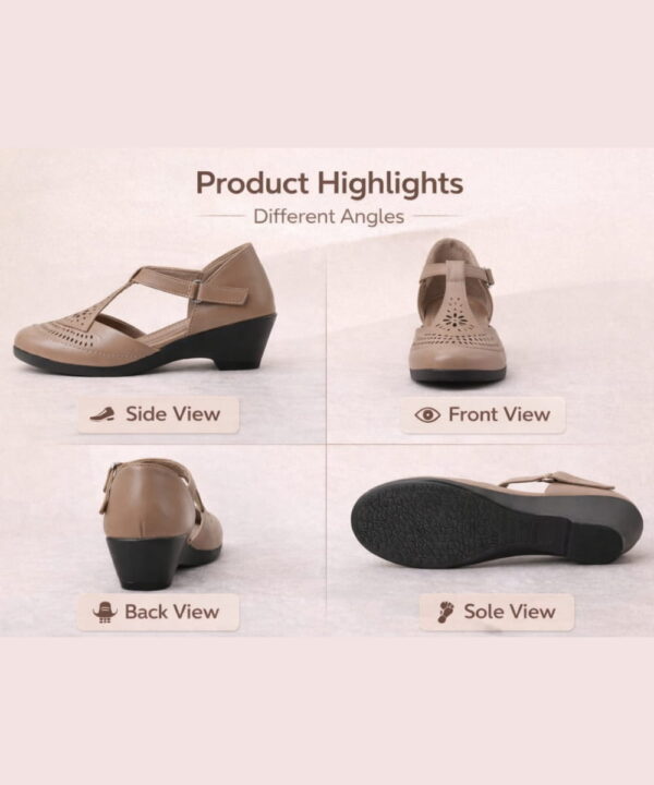 Women's Wedge Sandal Low Heel-Begie-22 Women's Wedge Sandal Low Heel-Begie-22