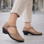 Women's Wedge Sandal Low Heel-Begie-24