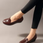 Comfortable Slip-On Loafers Moccasins & Bellies Without Laces - Wine-138