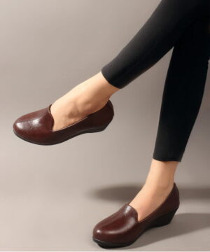 Comfortable Slip-On Loafers Moccasins & Bellies Without Laces – Wine-138