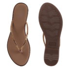 Office Wear thong Slip-On Fancy Slippers - Beige-179