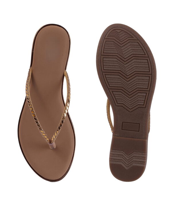 Office Wear thong Slip-On Fancy Slippers - Beige-179 Office Wear thong Slip-On Fancy Slippers - Beige-179