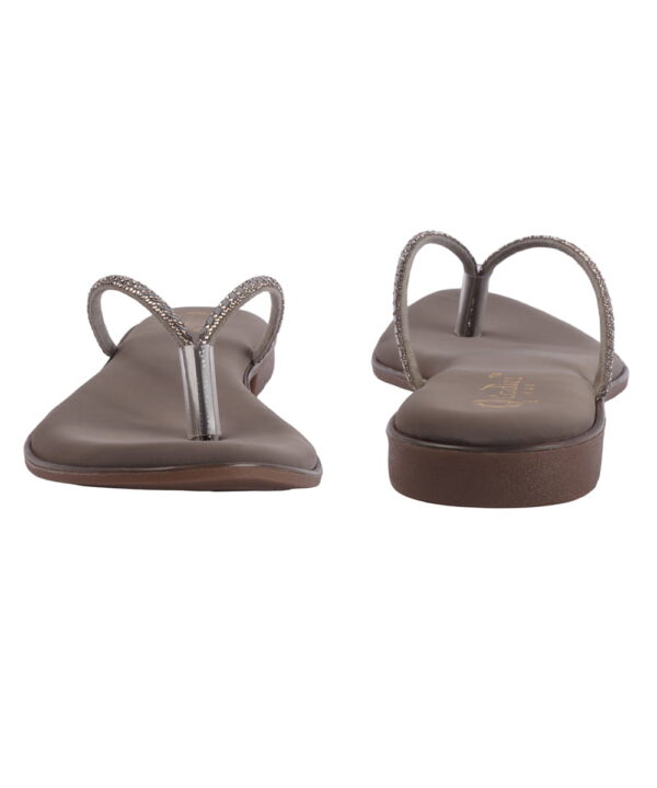 Office Wear thong Slip-On Fancy Slippers - Taupe-173 Office Wear thong Slip-On Fancy Slippers - Taupe-173