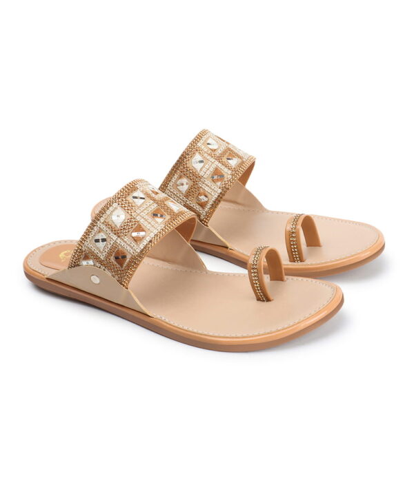 Stylish Slip-On Sandals, Comfortable Flat Heels Slippers - Beige-150 Stylish Slip-On Sandals, Comfortable Flat Heels Slippers - Beige-150