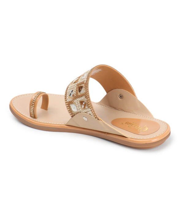Stylish Slip-On Sandals, Comfortable Flat Heels Slippers - Beige-151 Stylish Slip-On Sandals, Comfortable Flat Heels Slippers - Beige-151