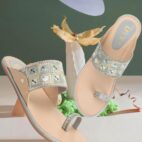 Stylish Slip-On Sandals, Comfortable Flat Heels Slippers - Grey-153