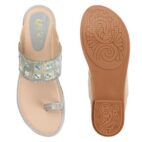 Stylish Slip-On Sandals, Comfortable Flat Heels Slippers - Grey-157