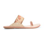 Stylish Slip-On Sandals, Comfortable Flat Heels Slippers - Peach-163