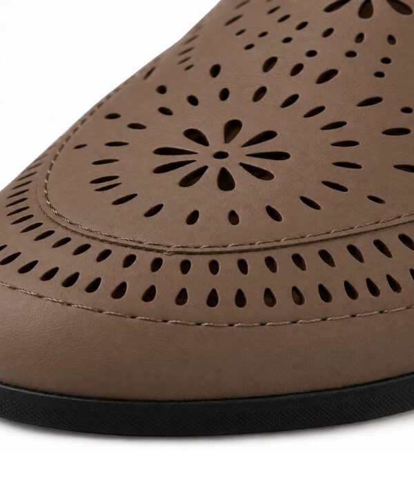 Women’s Wedge Sandals Low Heel - Brown-257
