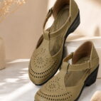 Women’s Wedge Sandals Low Heel - Olive-262