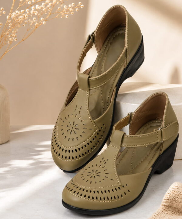 Women’s Wedge Sandals Low Heel - Olive-262 Women’s Wedge Sandals Low Heel - Olive-262