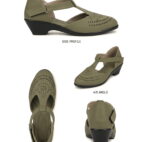 Women’s Wedge Sandals Low Heel - Olive-266