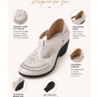 Women’s Wedge Sandals Low Heel - Taupe-269